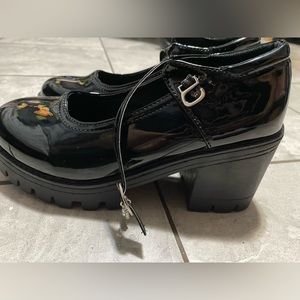 Platform Heeled Pumps, Size 7